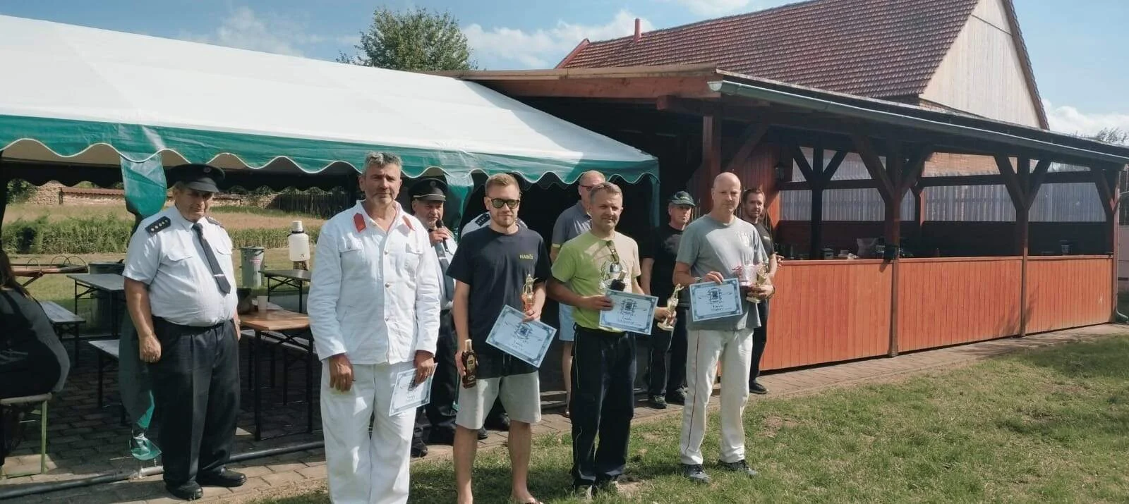 Soutěž ručních koňských stříkaček v Těšánkách